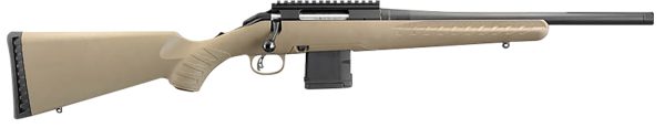 Ruger 26968 American Ranch  Full Size 300 Blackout 10+1 16.12" Matte Black Threaded Barrel, Steel Receiver w/Picatinny Rail, Flat Dark Earth Fixed Synthetic Stock, Right Hand