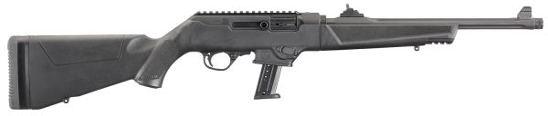Ruger 19102 PC Carbine  9mm Luger 10+1 16.12" Black Fluted Threaded Barrel, Black Hard Coat Anodized Aluminum Receiver w/Picatinny Rail, Black Synthetic Stock, Right Hand