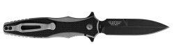 Kershaw 1559 Decimus  3.25" Folding Spear Point Plain Blackwash 8Cr13MoV SS Blade Black/Stonewashed Nylon/SS Handle Includes Pocket Clip
