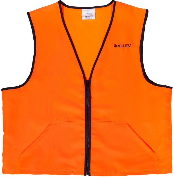 Allen 15766 Deluxe Hunting Vest Large Orange Polyester
