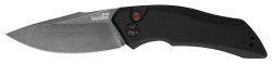 Kershaw 7100BW Launch 1 3.40" Folding Drop Point Plain Black Oxide Blackwash CPM 154 SS, Blade Black Aluminum Handle