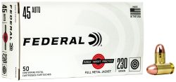 Federal RTP45230 Range & Target  45ACP 230gr Full Metal Jacket 50 Per Box/20 Case