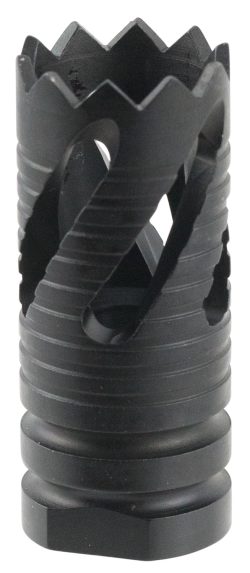 TacFire MZ10213B Thread Crown Muzzle Brake Black Oxide Steel with 5/8"-24 tpi Threads & 2.05" OAL for 308 Win AR-10
