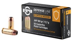 PPU PPD40 Defense  40S&W 180gr Jacketed Hollow Point 50 Per Box/10 Case