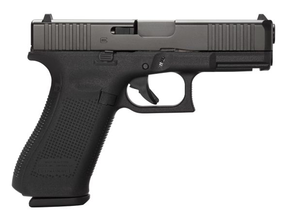 Glock PA455S203 G45 Gen5 Compact Frame 9mm Luger 17+1 4.02" Black GMB Barrel, Black nDLC Serrated Steel Slide, Black Polymer Frame w/Picatinny Rail, Interchangeable Backstrap Grip, Ambidextrous