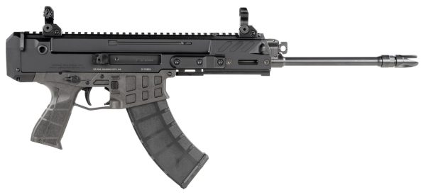 CZ-USA 91462 Bren 2 MS  7.62x39mm Caliber with 14.17" Barrel, 30+1 Capacity, Overall Black Finish, Carbon Fiber Receiver, Ambi Mag Release, Stippled Black Polymer Grip Right Hand