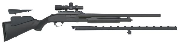 Mossberg 58244 500 Field/Deer 12 Gauge 5+1 3" 28" Vent Rib/24" Slugster Barrels, Blued Metal Finish, Synthetic Dual Comb Stock,  Includes Accu-Set Chokes & 2.5x20mm Scope