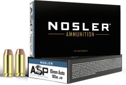 Nosler 51412 Assured Stopping Power Handgun 10mmAuto 180gr Jacketed Hollow Point 50 Per Box/10 Case