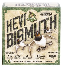 HEVI-Shot HS16704 HEVI-Bismuth  16Gauge 2.75" 1 1/8oz Bismuth 4Shot 25 Per Box/10 Case