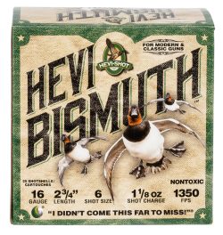 HEVI-Shot HS16706 HEVI-Bismuth  16Gauge 2.75" 1 1/8oz Bismuth 6Shot 25 Per Box/10 Case