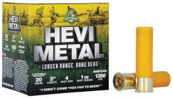 HEVI-Metal HS39004 HEVI-Metal Longer Range 20Gauge 3" 1oz 4Shot 25 Per Box/10 Case