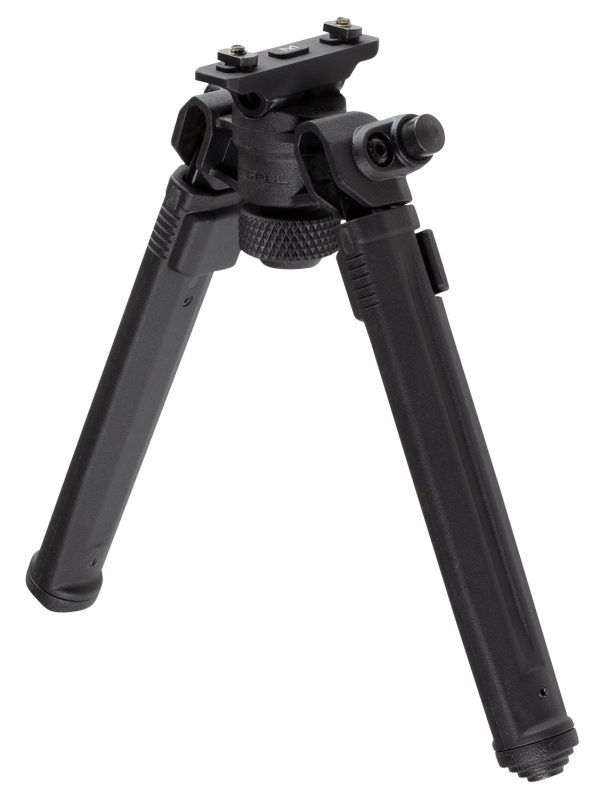 Magpul MAG933-BLK Bipod  made of Aluminum with Black Finish, M-LOK Attachment, Rubber Feet, 6.30-10.30" Vertical Adjustment for AR-Platform