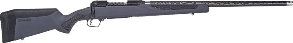 Savage Arms 57583 110 UltraLite 6.5 PRC 2+1 24" Carbon Fiber Wrapped Barrel, Black Melonite Rec, Gray AccuStock with AccuFit