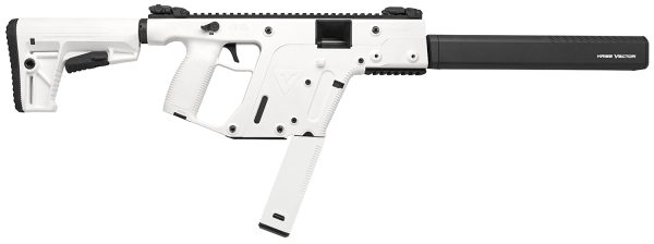 Kriss USA KV45CAP20 Vector CRB G2 45 ACP 30+1 16" Black Nitride Threaded Barrel, Alpine Cerakote Picatinny Rail Aluminum Receiver, Alpine White Synthetic 6 Position Stock Alpine Polymer Grip