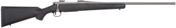 Mossberg 28129 Patriot  7mm Rem Mag 3+1 24" Threaded/Fluted Barrel w/Recessed Match Crown, Cerakote Stainless Steel, Spiral-Fluted Bolt, Synthetic Stock, Drop Box Magazine, Adjustable LBA Trigger