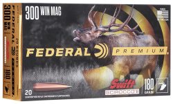 Federal P300WSS1 Premium  300WinMag 180gr Swift Scirocco II 20 Per Box/10 Case