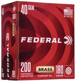 Federal WM52232 Champion Training 40S&W 180gr Full Metal Jacket 200 Per Box/5 Case