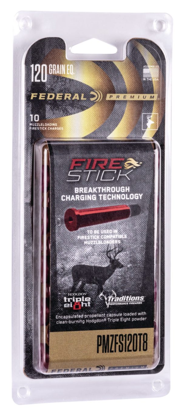 Federal PMZFS120T8 Premium Fire Stick 50Cal 120gr 10 Per Box/10 Case *For Traditions Nitro Only