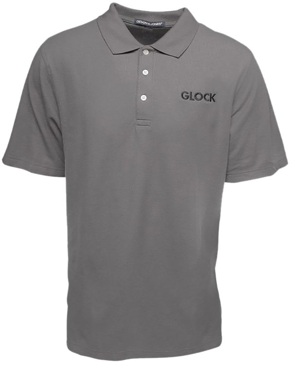 Glock AP95877 Classic Polo  Gray Cotton Short Sleeve XL