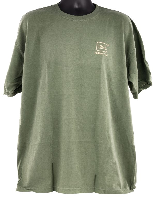 Glock AA75150 Perfection  Green Cotton Short Sleeve Medium