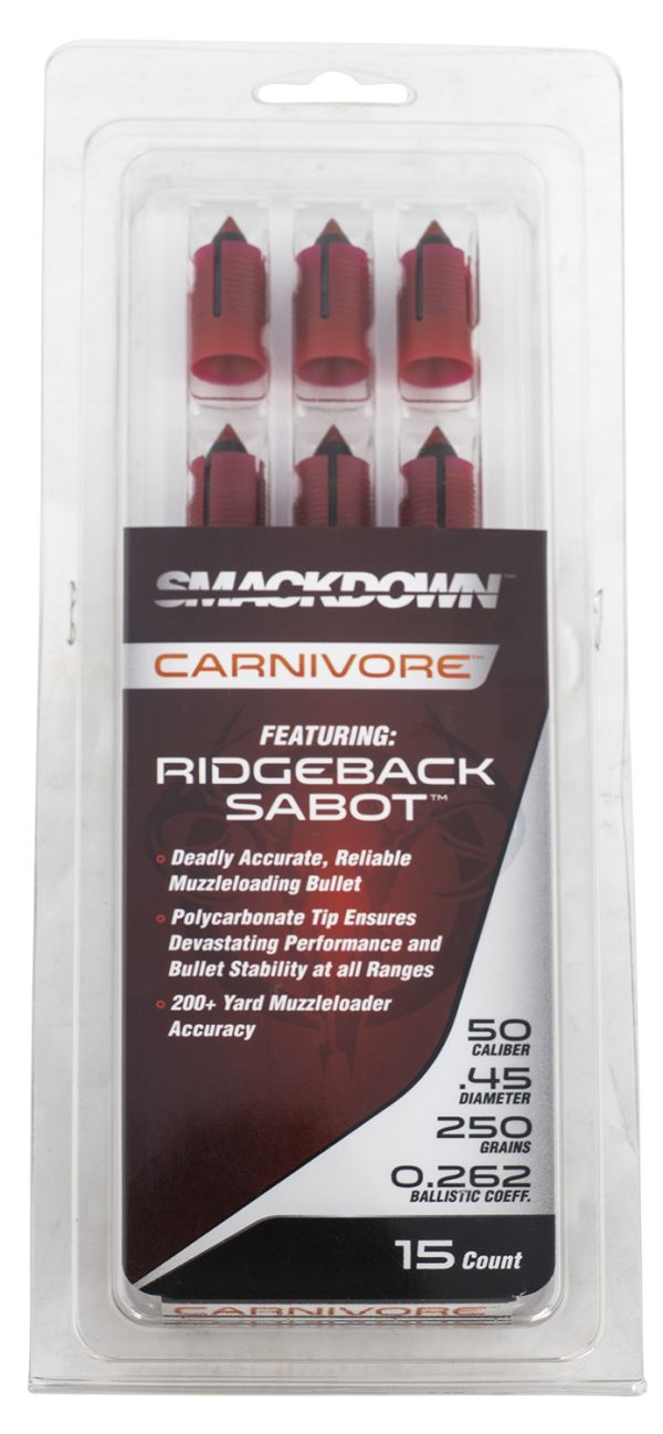 Traditions A2007 Smackdown Carnivore 50Cal 250gr 15/Box