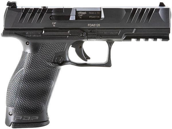 Walther Arms 2858126 PDP Optic Ready 9mm Luger 4.50" 10+1 Black Black Steel Slide Performance Duty Textured Black Polymer Grip