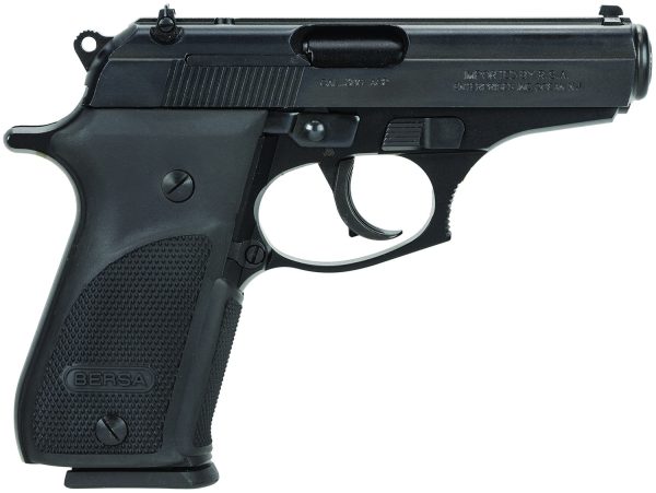 Bersa THUN380PM15 Thunder Plus Sub-Compact Frame 380 ACP 15+1, 3.50" Black Steel Barrel, Matte Black Serrated Steel Slide & Aluminum Frame w/Beavertail, Black Right Hand