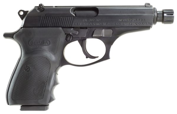 Bersa T380M8X Thunder  Micro-Compact Frame 380 ACP 8+1, 3.50" Black Steel Threaded Barrel, Matte Black Serrated Steel Slide & Aluminum Frame