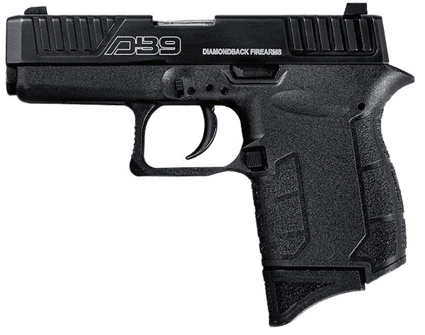 Diamondback DB0200P001 DB9 Gen4 Micro-Compact Frame 9mm Luger 6+1, 3.10" Stainless Steel Barrel, Black Serrated Stainless Steel Slide, Black Polymer Frame w/Beavertail & Grip