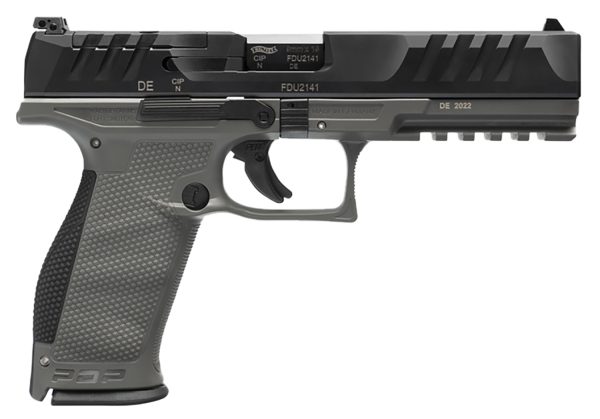 Walther Arms 2858401 PDP Optic Ready 9mm Luger 5" 18+1 Black Steel Slide Performance Duty Textured  Polymer Grip (Full Size)