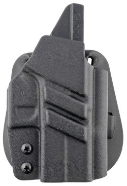 1791 Gunleather TACPDHOWBG43XMOSBLKR Tactical Kydex  OWB Black Kydex Paddle Compatible w/Glock 43/43X/43X MOS Right Hand