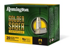 Remington Ammunition 27609 Golden Saber Defense 45ACP 185gr Brass Jacketed Hollow Point 20 Per Box/25 Case