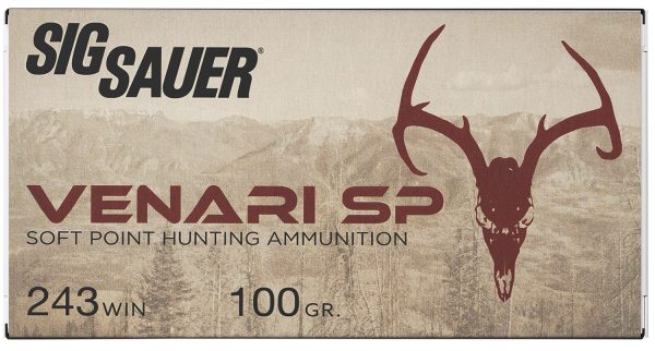 Sig Sauer V243SP10020 Venari  243Win 100gr Soft Point 20 Per Box/10 Case