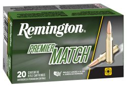 Remington Ammunition 27682 Premier Match 223Rem 52gr Boat Tail Hollow Point 20 Per Box/10 Case