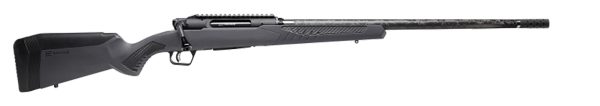 Savage Arms 57900 Impulse Mountain Hunter 28 Nosler 2+1 24" Threaded Proof Research Carbon Fiber Barrel, Gray AccuStock with Black Rubber Cheek Piece and Grips