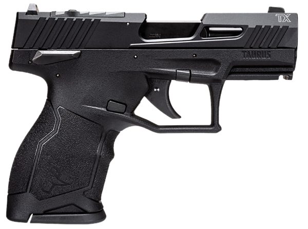 Taurus 1TX22131 TX22C  Compact 22 LR 13+1 3.60" Matte Black Steel Barrel, Black Hard Coat Anodized Serrated Aluminum Slide, Black Polymer Frame w/Picatinny Rail Black Polymer Grips