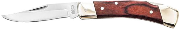 Uncle Henry LB5CP LB5 Smokey II Folding Clip Point Plain Stainless Steel Blade 3.70" Wood Handle Includes Sheath