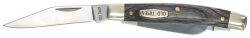 Old Timer 1149100 Heritage Series Middleman 340T 2" 1.70" 2.40" Folding Clip Point/Pen/Sheepsfoot D2 Steel Blade, 3.70" Gray Wood Laminate Handle