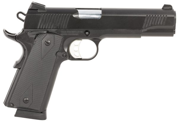 Tisas 10100528 1911 Duty 45 ACP 8+1 5" Black Steel Barrel, Black Cerakote Serrated Steel Slide, Black Cerakote Steel Frame w/Beavertail, Ambidextrous