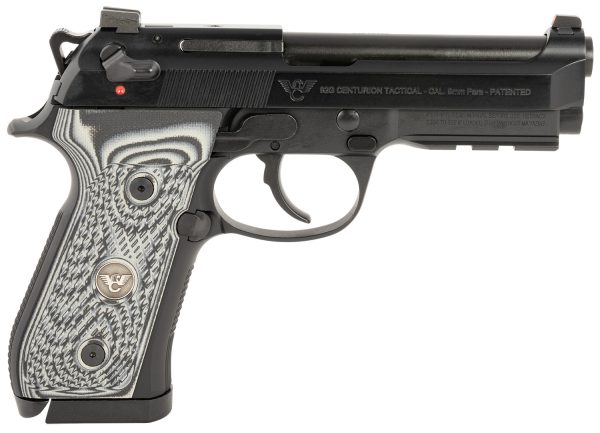 Wilson Combat BER-92CT-9 92G Centurion 9mm Luger 17+1(2)/20+1(1) 4.25", Black, Aluminum Pic. Rail Frame, Gray/Black G10 Grips, Tritium Combat Sight