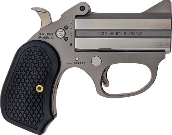 Bond Arms BAHB Honey B  9mm Luger 2rd Shot 3" Matte Stainless Steel Frame Black Extended B6 Resin Grips