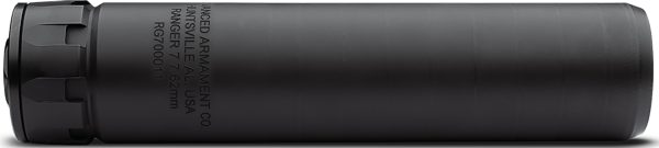 ADVANCED ARMAMENT COMPANY 65006 Ranger 7  30 Cal (7.62mm) Rated Up To 300 Win Mag, Black Stainless Steel/Inconel, 5/8"-24 tpi DT Mount