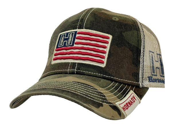 Hornady Gear 10090 Hornady  Camo American Flag Patch