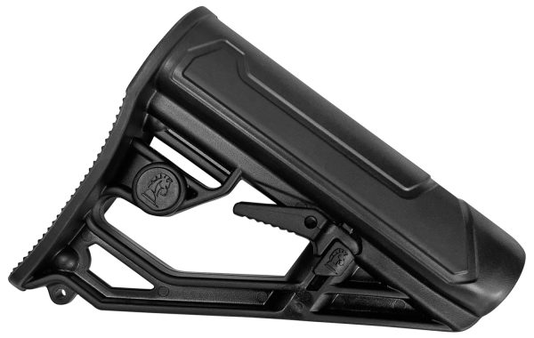ADAPTIVE TACTICAL AT02013 EX Performance Lite Adj. Black Synthetic M4 Style, Swivel Stud, Fits AR-Platform (Mil-Spec Buffer Tubes)