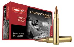 Norma Ammunition 10157692 Dedicated Precision Golden Target Match 223Rem 69gr Boat Tail Hollow Point 20 Per Box/10 Case