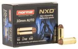 Norma Ammunition 611340020 Self Defense NXD 10mmAuto 93gr 20 Per Box/10 Case