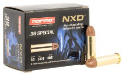 Norma Ammunition 611240020 Self Defense NXD 38Special 38gr 20 Per Box/10 Case