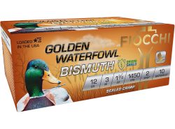 Fiocchi 123GB2 Golden Waterfowl Bismuth 12Gauge 3" 1 3/8oz 2Shot 10 Per Box/10 Case