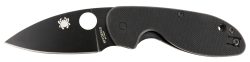 Spyderco C216GPBBK Efficient  2.98" Folding Plain Black DLC 8Cr13MoV SS Blade/Black Textured G10 Handle