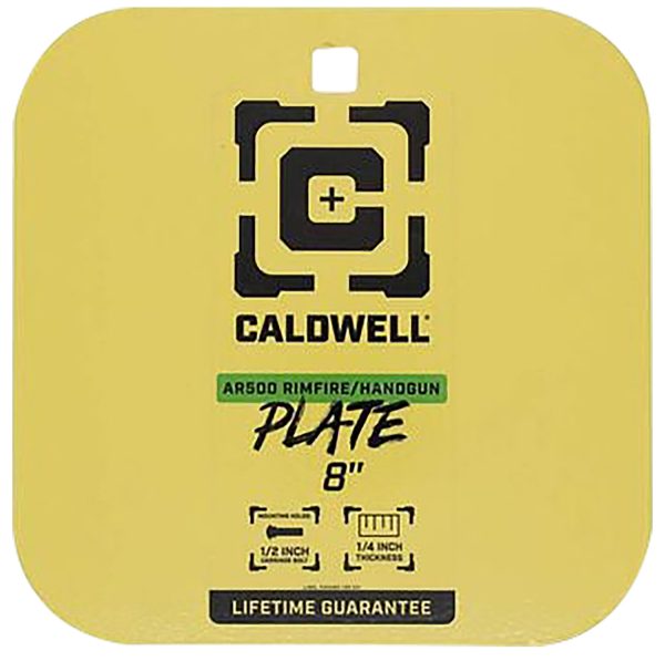 Caldwell 4002878   8" Rimfire/Handgun Yellow AR500 Steel Gong 1/4" Thick